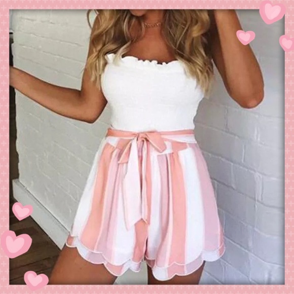 Pants - 🆑pink & purple high waisted Scalloped shorts🆑